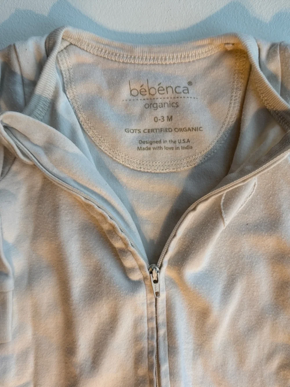 Bébénca Organics Cream Baby Footie Zipper One-Piece